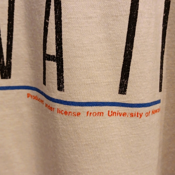 Vintage  90's University of Hawaii long sleeve tee shirt XL Cindy Tees Rainbow - Picture 3 of 12